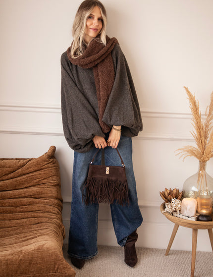 Cozy Wing Knit Dark Grey - Sweater