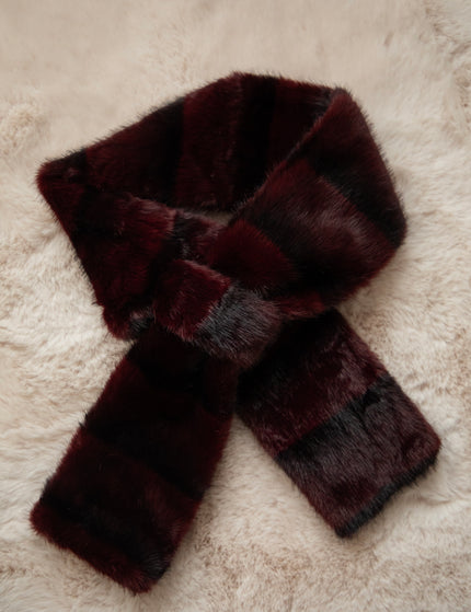 Schal - Stripes Of Fluff - Bordeaux