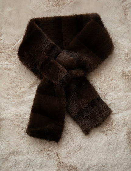 Schal - Stripes Of Fluff - Braun