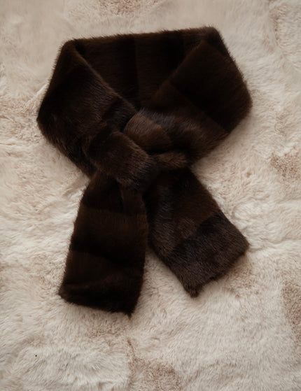 Schal - Stripes Of Fluff - Braun