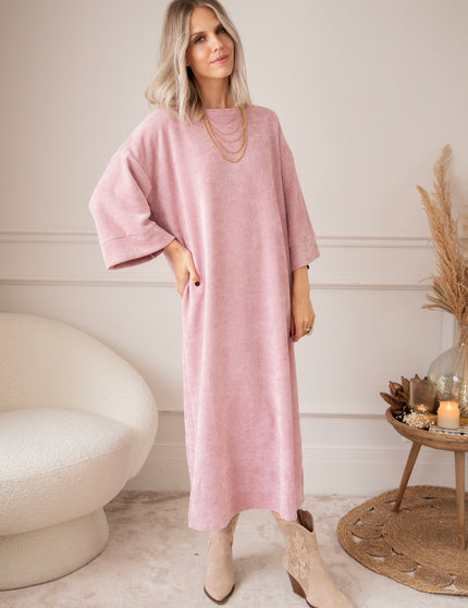 Viva Velvet Old Pink - Maxi Dress