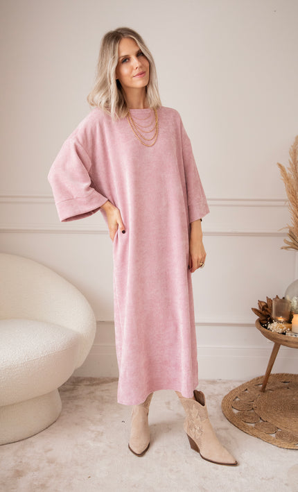 Viva Velvet Old Pink - Maxi Dress