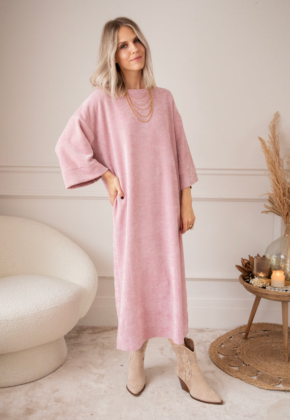 Maxikleid - Viva Velvet - Altrosa