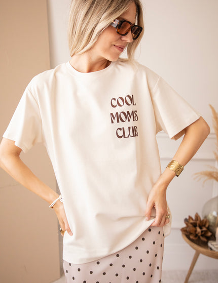 Cool Moms Club Beige/Choco - T-Shirt