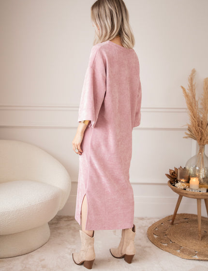 Viva Velvet Old Pink - Maxi Dress