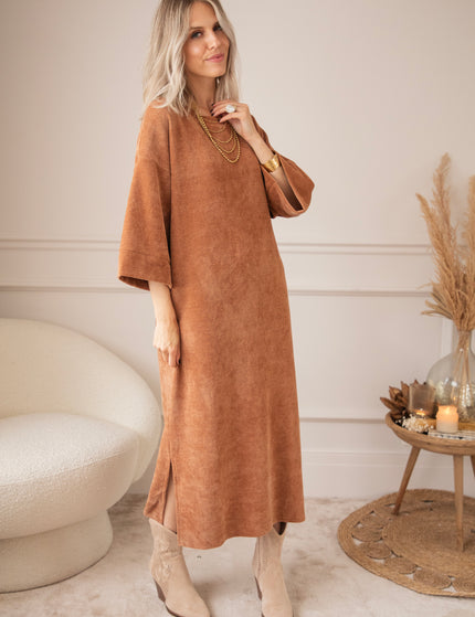 Viva Velvet Brown - Maxi Jurk