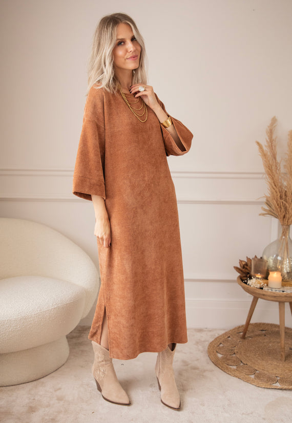 Maxikleid - Viva Velvet - Braun