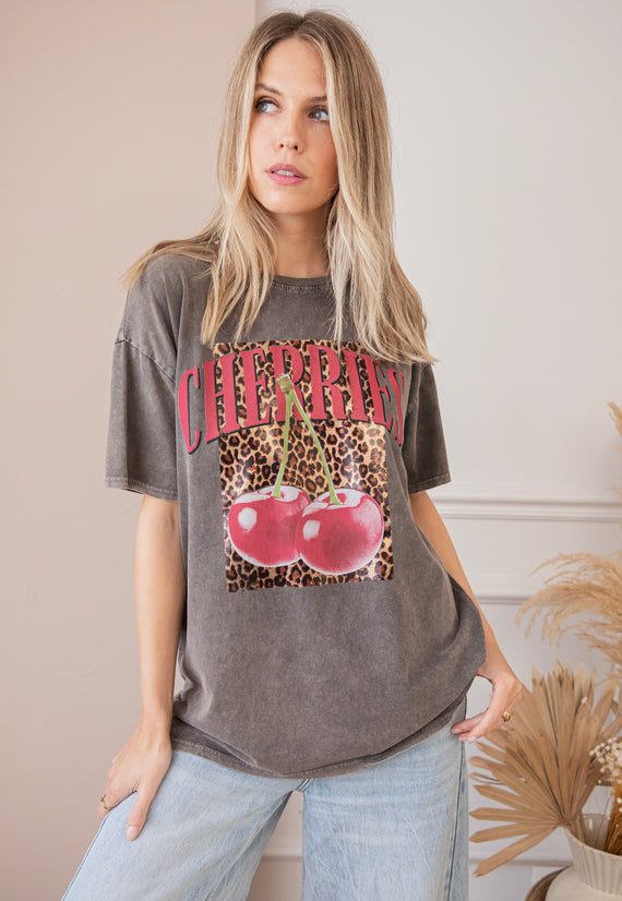 Cherry Wild Dark Grey - T-Shirt