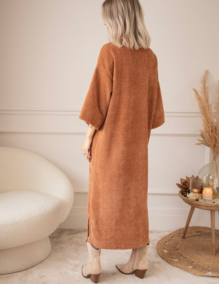 Viva Velvet Brown - Maxi Jurk