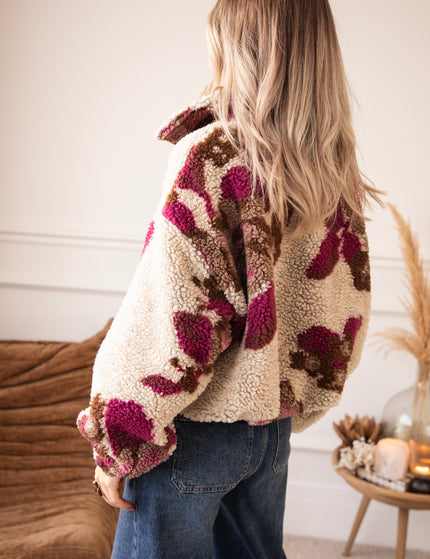 Flower Crush Teddy Beige/Mulberry - Jacket