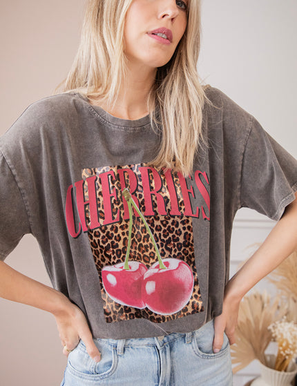 Cherry Wild Dark Grey - T-Shirt