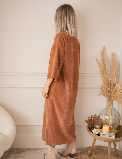 Viva Velvet Brown - Maxi Jurk