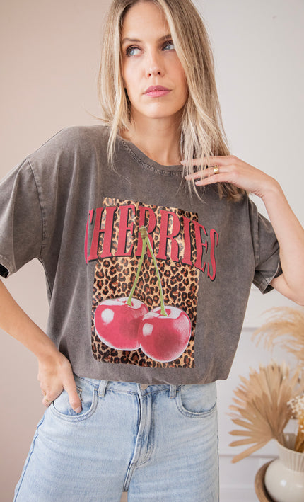 T-Shirt - Cherry Wild - Dunkelgrau