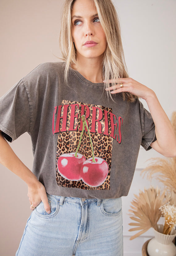 Cherry Wild Dark Grey - T-Shirt