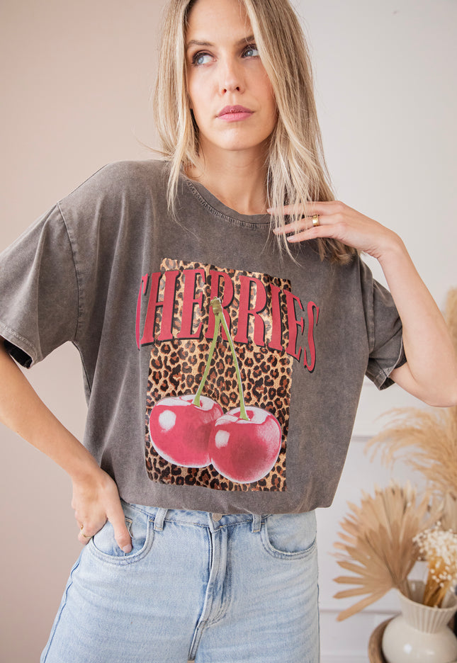 T-Shirt - Cherry Wild - Dunkelgrau