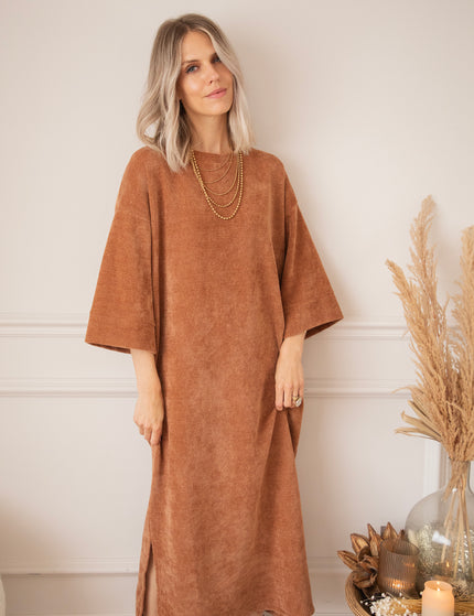 Viva Velvet Brown - Maxi Jurk