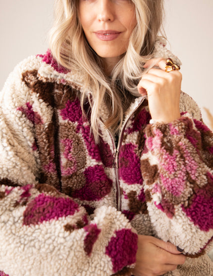 Flower Crush Teddy Beige/Mulberry - Jacket