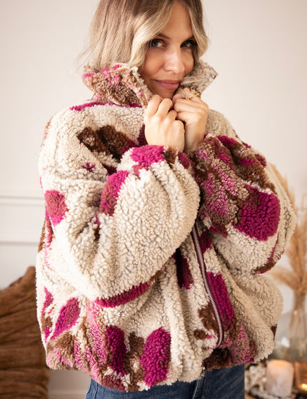 Flower Crush Teddy Beige/Mulberry - Jacket