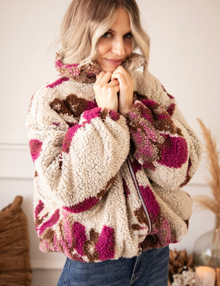 Flower Crush Teddy Beige/Mulberry - Jacket