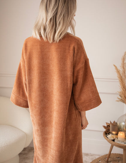 Viva Velvet Brown - Maxi Jurk