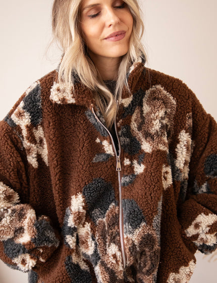 Flower Crush Teddy Brown/Beige - Jacket