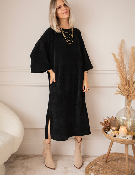 Viva Velvet Black - Maxi Jurk