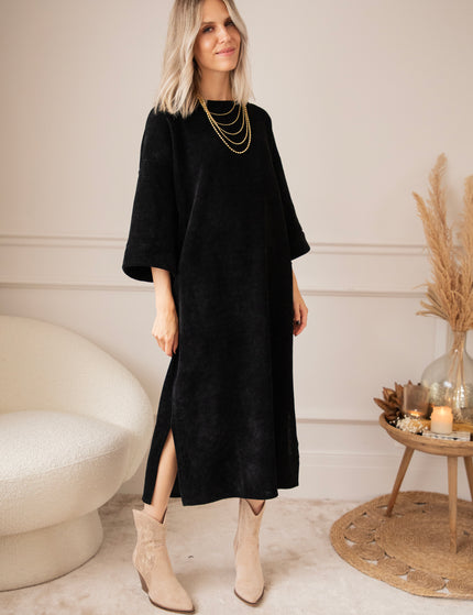Viva Velvet Black - Maxi Jurk