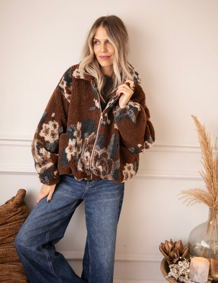 Flower Crush Teddy Brown/Beige - Jacket