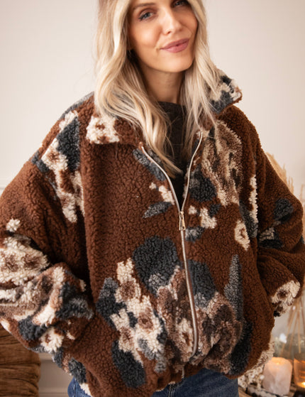 Flower Crush Teddy Brown/Beige - Jacket