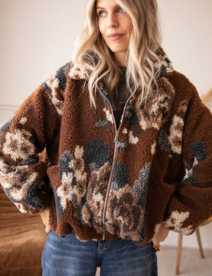 Flower Crush Teddy Brown/Beige - Jacket