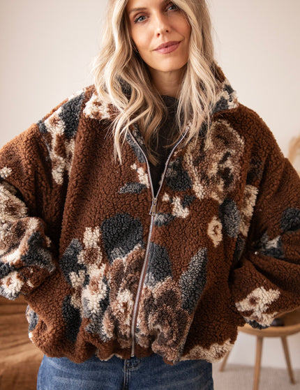 Flower Crush Teddy Brown/Beige - Jacket