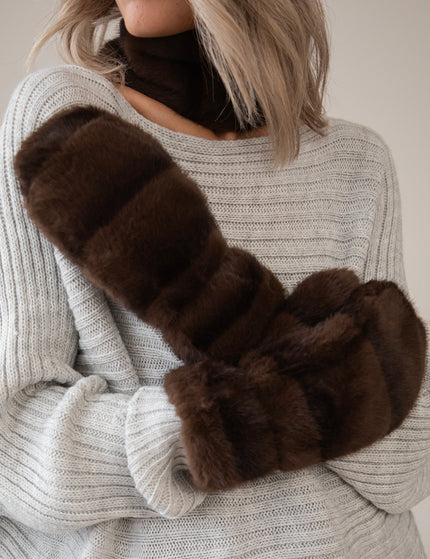 Stripes Of Fluff Brown - Handschoenen