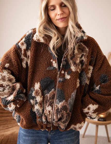 Flower Crush Teddy Brown/Beige - Jacket