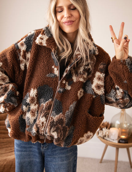 Flower Crush Teddy Brown/Beige - Jacket