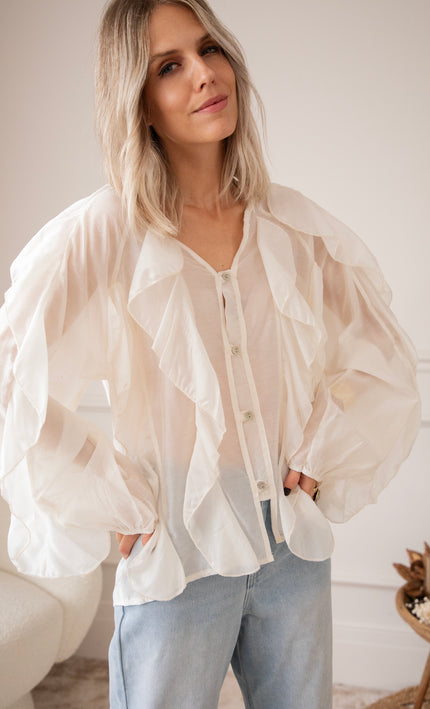Volants Dreams Beige - Blouse