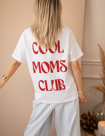Cool Moms Club White/Bordeaux - T-Shirt
