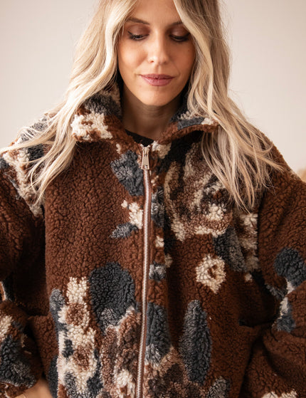 Flower Crush Teddy Brown/Beige - Jacket