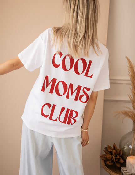 Cool Moms Club White/Bordeaux - T-Shirt