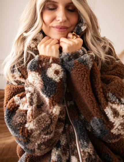 Flower Crush Teddy Brown/Beige - Jacket