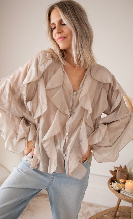 Volants Dreams Taupe - Blouse