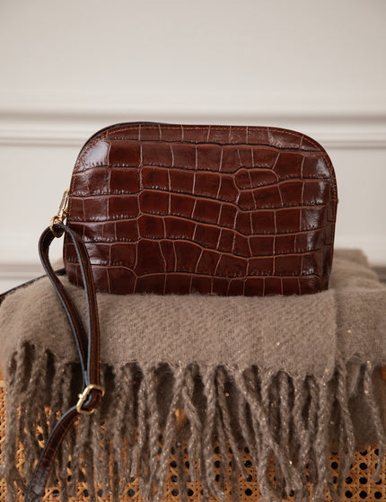 Sue Croco Brown - Handbag