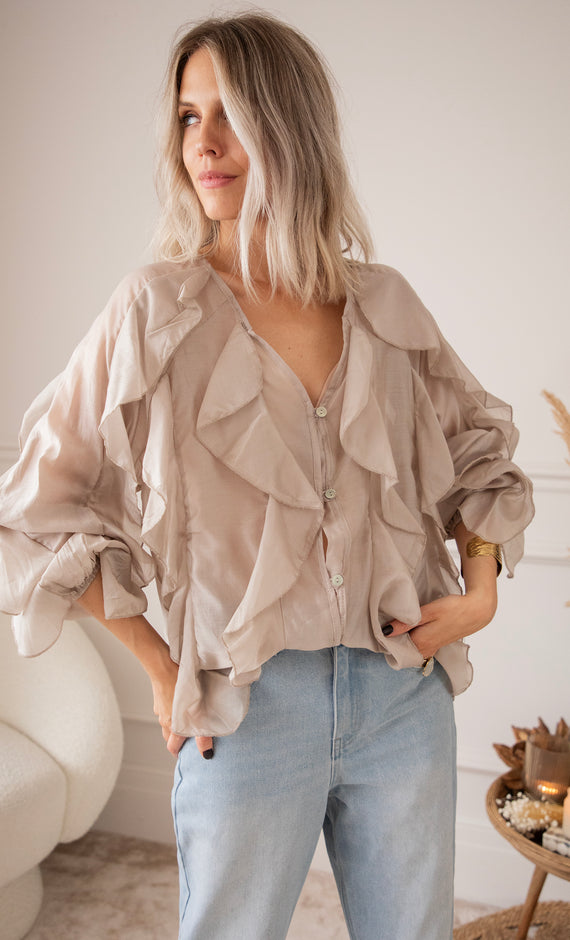Volants Dreams Taupe - Blouse