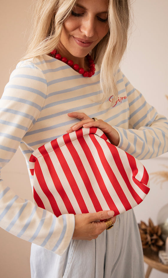 Candy Clutch Red/White - Handbag