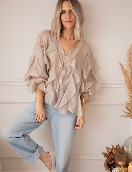 Volants Dreams Taupe - Blouse