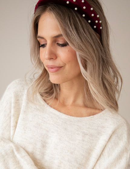 Pearls On Top Bordeaux - Diadeem