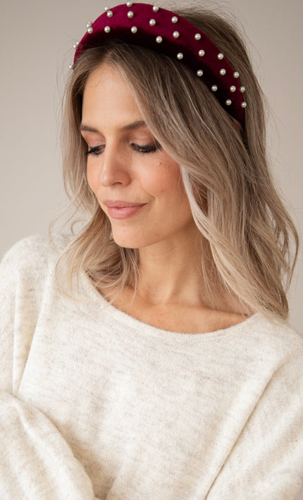 Pearls On Top Bordeaux - Diadeem