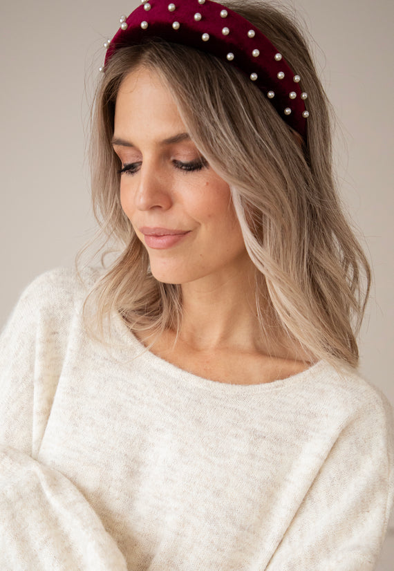 Pearls On Top Bordeaux - Diadeem