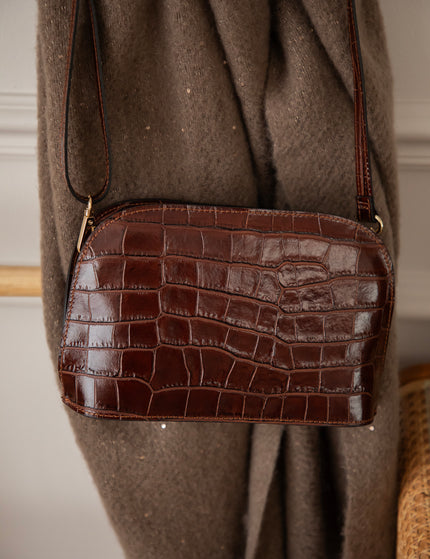 Handtasche - Sue Croco - Braun