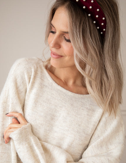 Pearls On Top Bordeaux - Diadeem