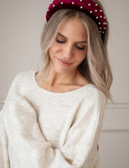 Pearls On Top Bordeaux - Diadeem